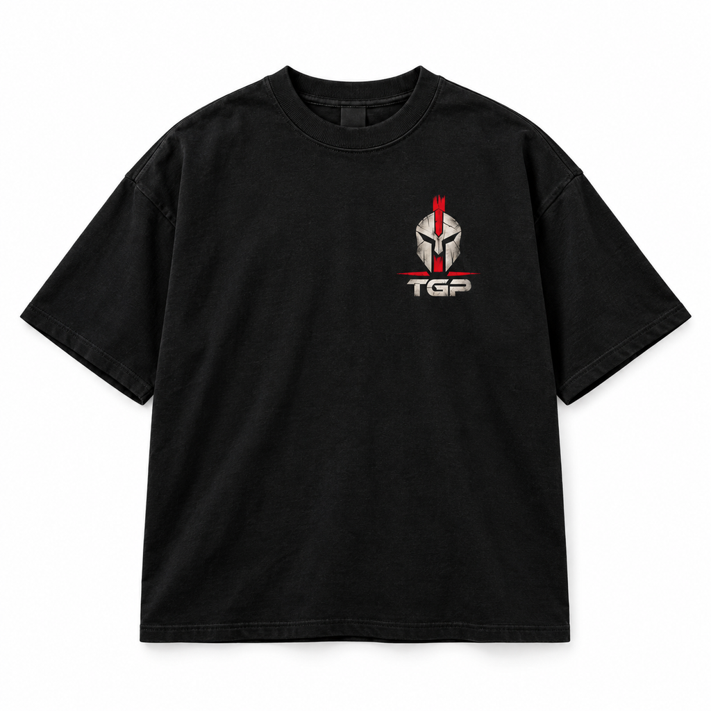 Spartan Discipline Black Oversized Tee