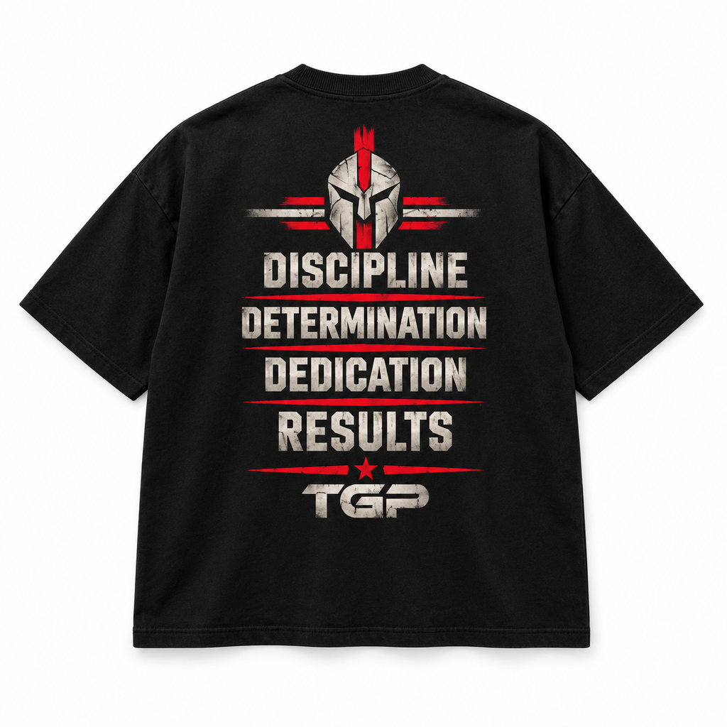 Spartan Discipline Black Oversized Tee