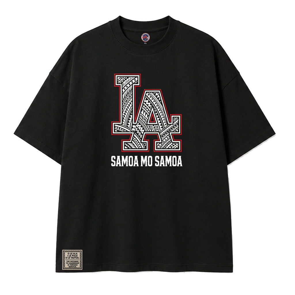 Samoa Mo Samoa LA Black Oversized Tee