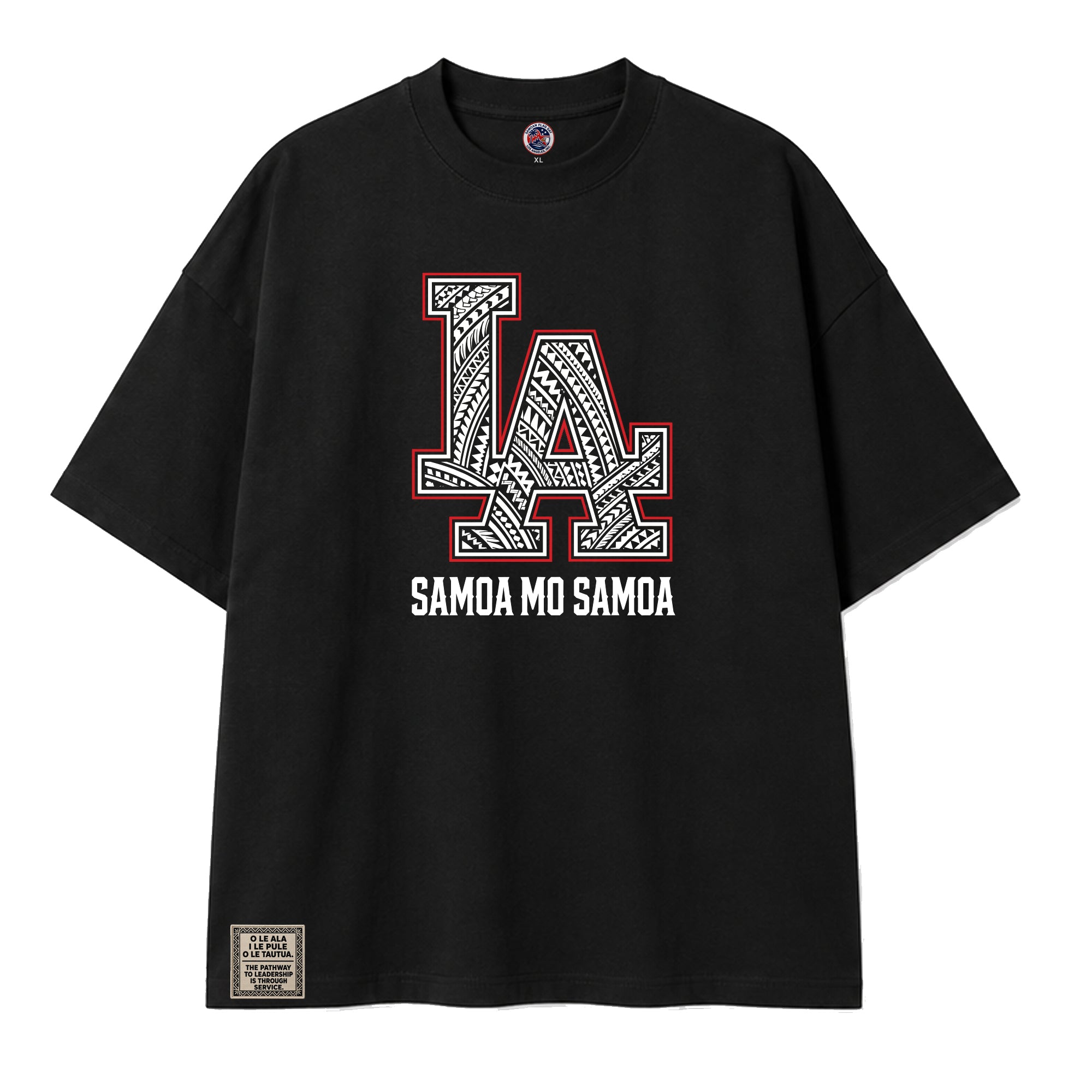 Samoa Mo Samoa LA Black Oversized Tee