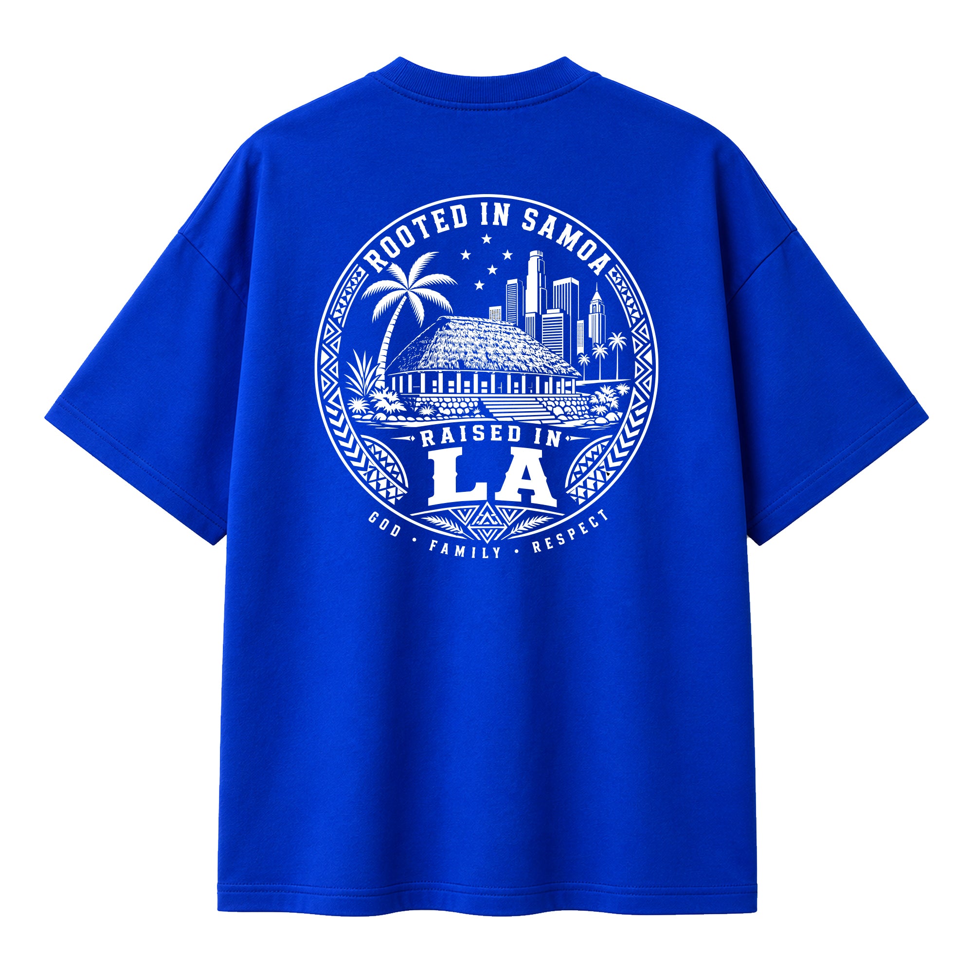 Samoa LA Royal Blue Oversized Tee