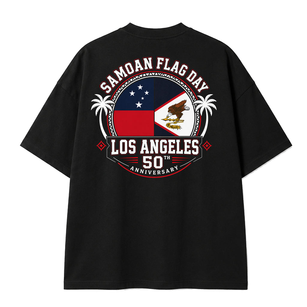 Samoa Flag Day 50th Los Angeles Oversized Tee