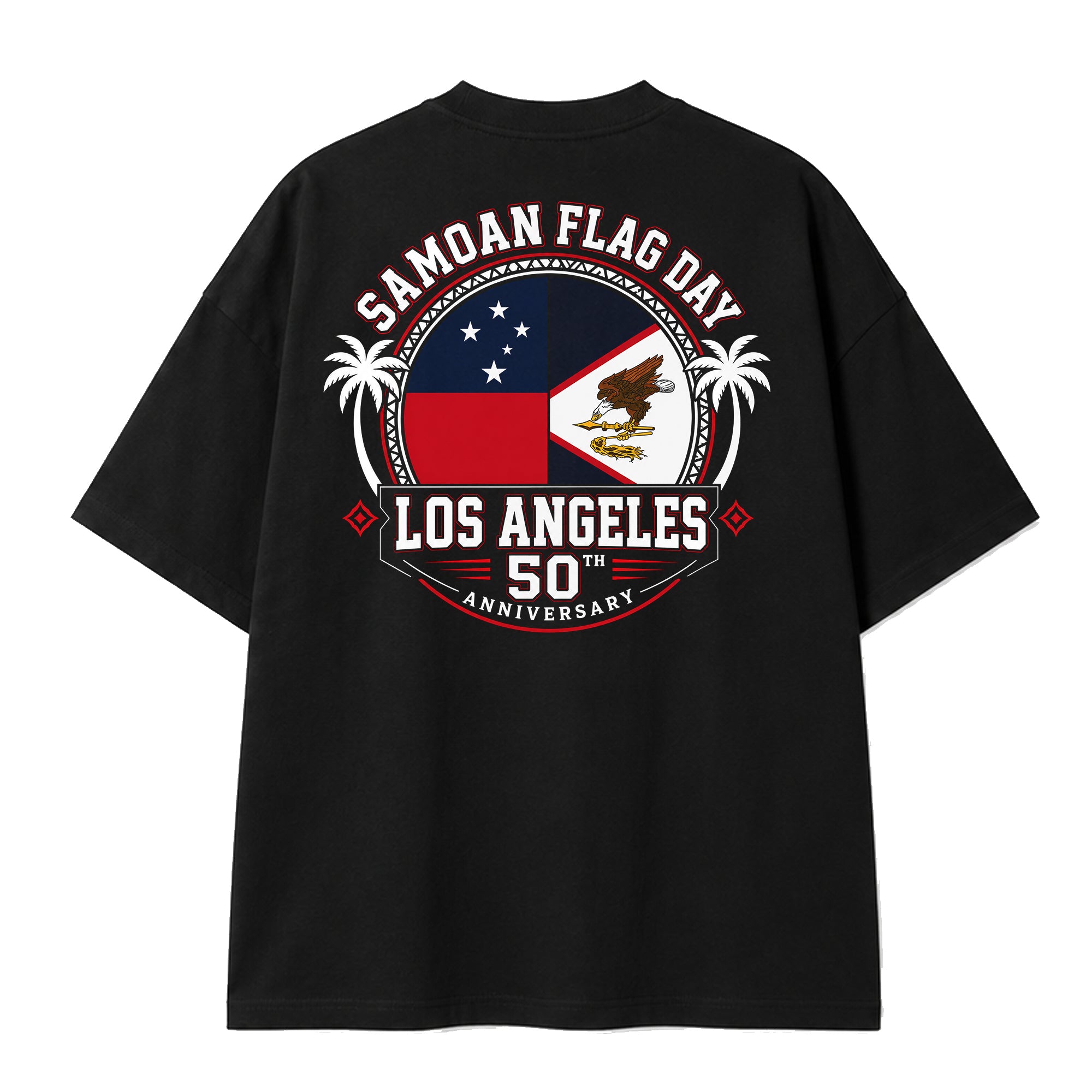 Samoa Flag Day 50th Los Angeles Oversized Tee