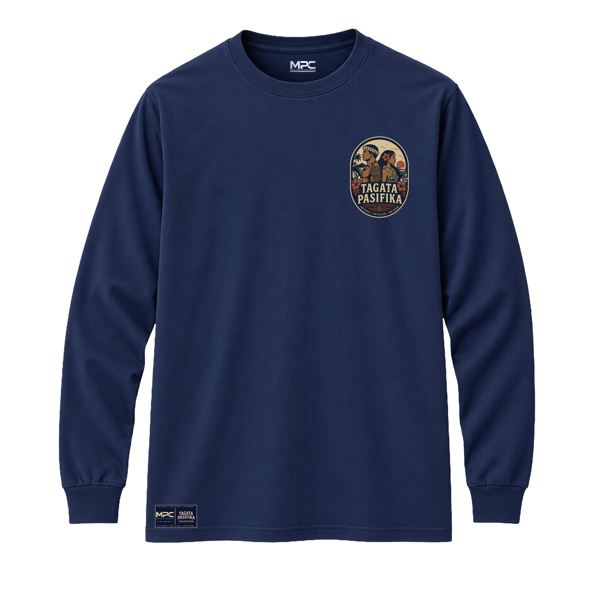Tagata Pasifika Navy Long Sleve Shirt