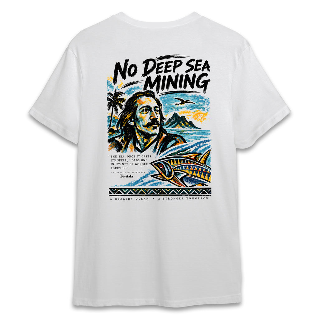 No Deep Sea Mining White Tee