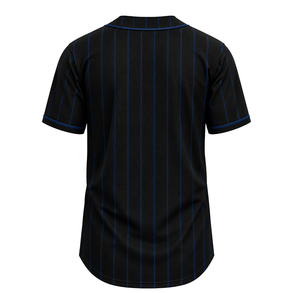 Samoa Baseball Jersey Black with Navy Pin Stripes