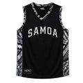 Samoa Black with Silver Basketball Jersey