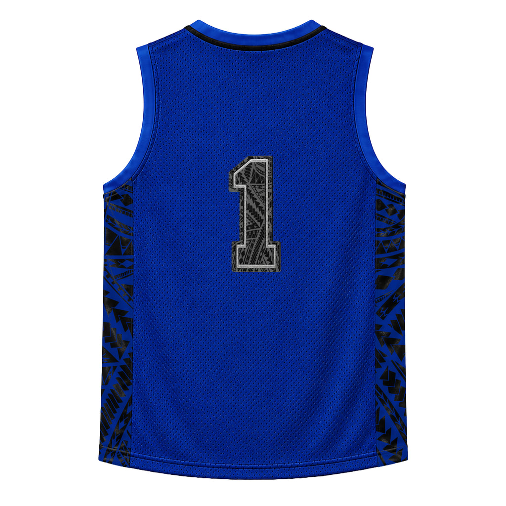 Samoa Mo Samoa Royal Blue Basketball Jersey