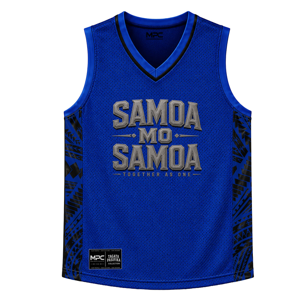 Samoa Mo Samoa Royal Blue Basketball Jersey