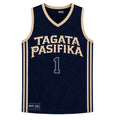 Tagata Pasifika Navy w Tan Basketball Jersey