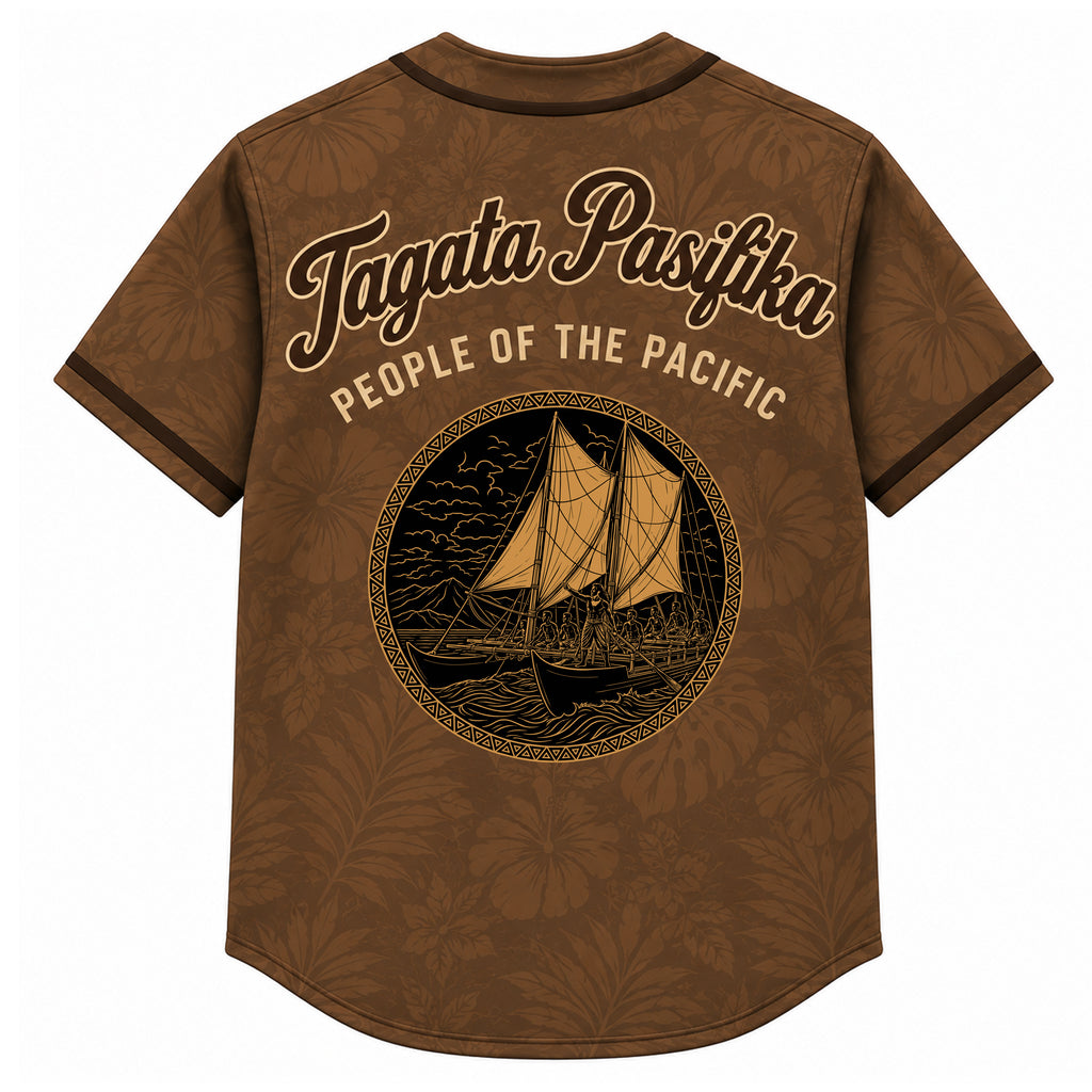 Tagata Pasifika Brown Baseball Jersey