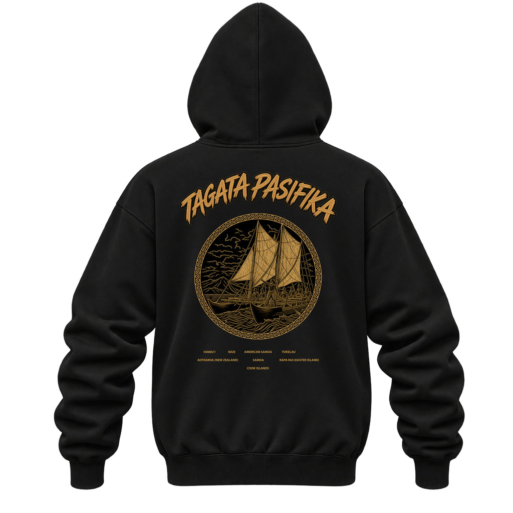 Tagata Pasifika Black Full Zip Hoodie