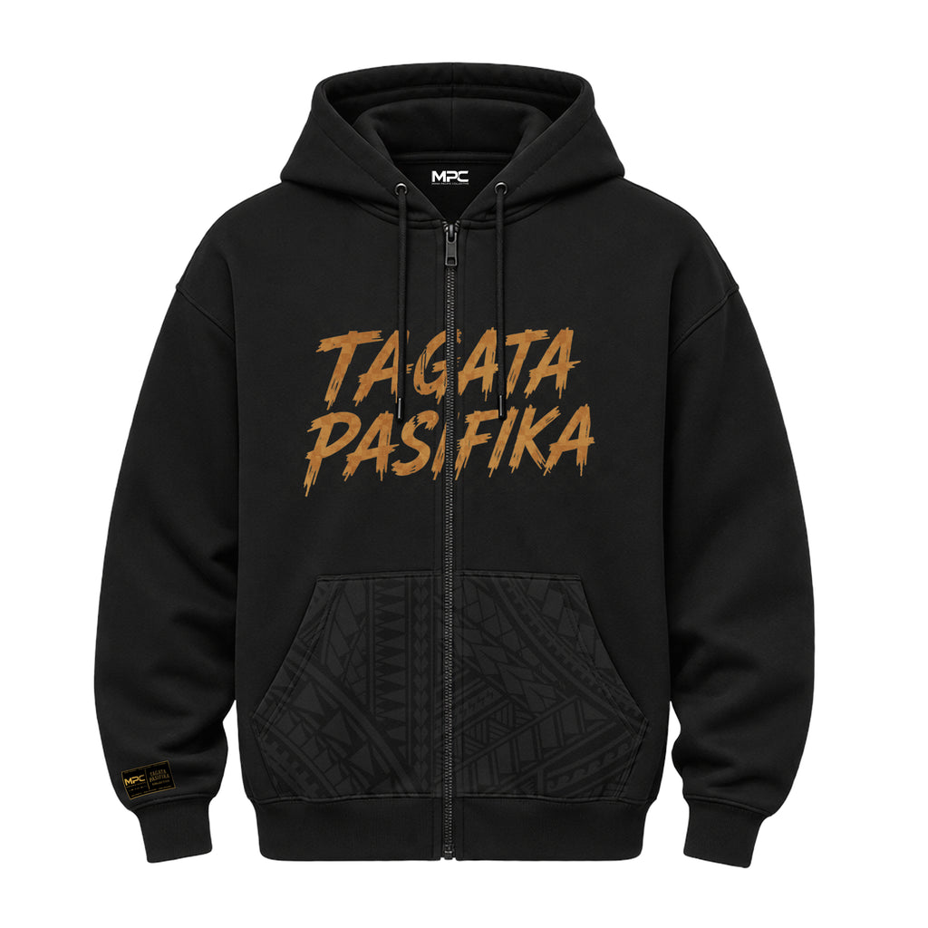Tagata Pasifika Black Full Zip Hoodie